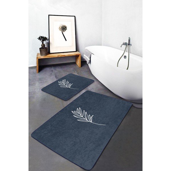 Covorașe de baie albastre 2 buc. 60x100 cm – Mila Home-image-2