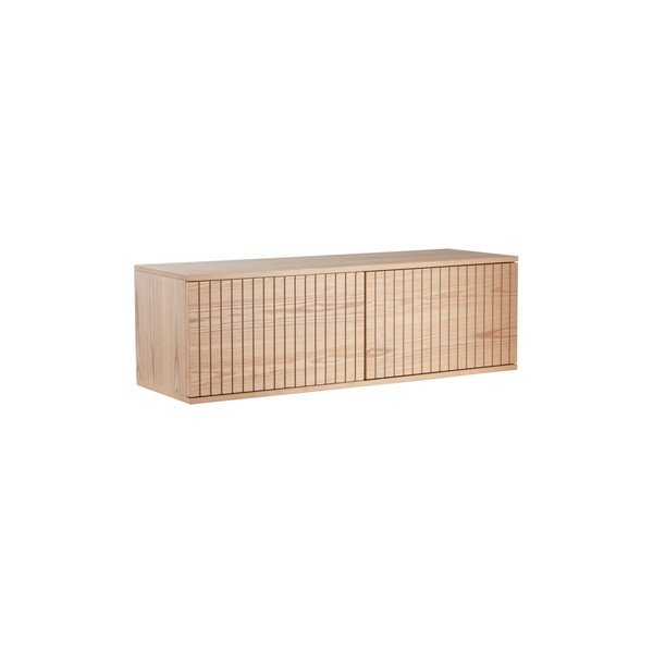 Comodă TV în culoare naturală cu aspect de lemn de frasin 120x38x40 cm Sandviken – Jotex