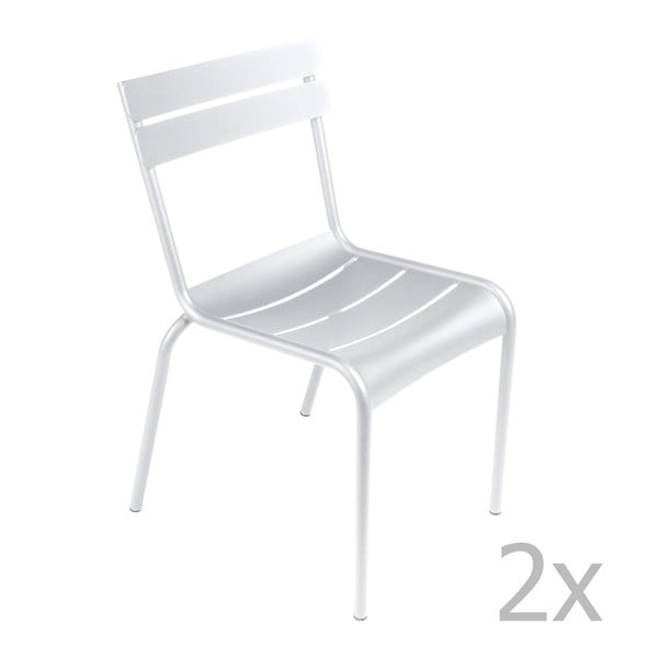 Set 2 scaune Fermob Luxembourg, alb