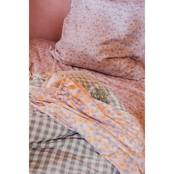 Lenjerie de pat gri/bej din țesătură crep pentru pat dublu/extinsă 200x220 cm Bæk&Bølge – JUNA-image-3