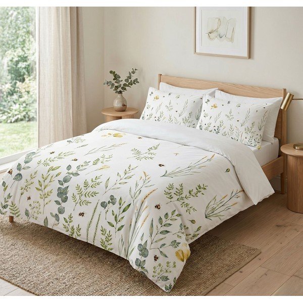 Lenjerie de pat albă pentru pat de o persoană 200x140 cm Gardenia – Mijolnir-image-1