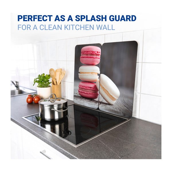 Set 2 protecții din sticlă pentru aragaz Wenko Macarons, 52 x 30 cm-image-4