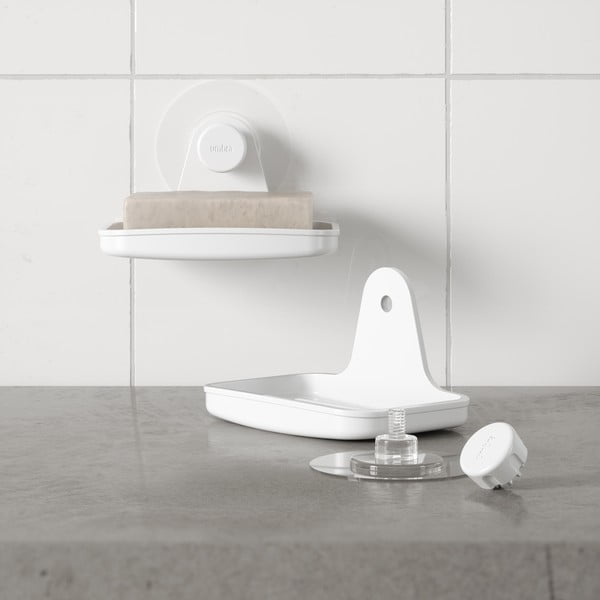 Săpunieră albă autoadezivă din plastic reciclat Flex – Umbra-image-2