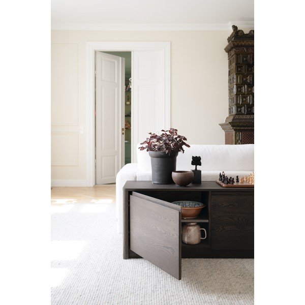 Comodă în culoare naturală închisă cu aspect de lemn de stejar 180x50x40 cm Melstone – Rowico-image-3