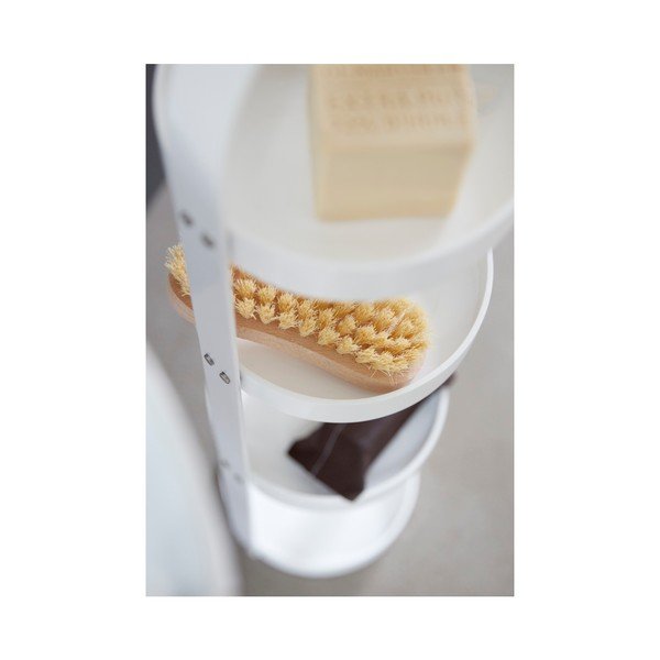 Suport rotund din lemn, 4 rafturi, Wireworks Mezza, alb-image-1