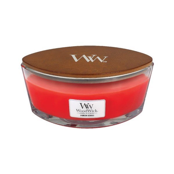Lumânare parfumată WoodWick, aromă de fructe de pădure roșii, 30 ore-image-1