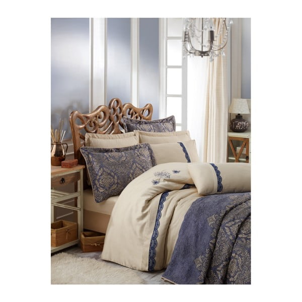 Set lenjerie de pat, cearșaf și cuvertură pentru pat dublu Kalimo Duro, 200 x 220 cm