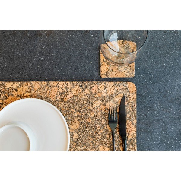 Suporturi de pahare din plută 4 buc. Querco – ZicZac-image-1