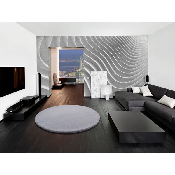 Covor Universal Fox Liso, ø 120 cm, gri-image-1