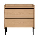 Comodă înaltă cu aspect de lemn de stejar 80x82 cm Wrap – Bonami Selection