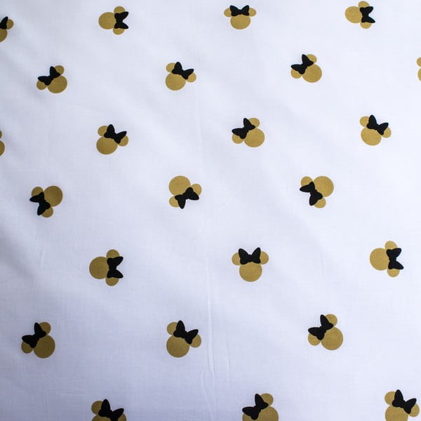 Lenjerie de pat pentru copii din bumbac pentru pat de o persoană 140x200 cm Minnie Gold – Jerry Fabrics-image-2