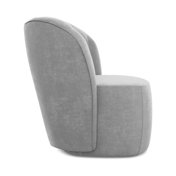 Fotoliu gri cu tapițerie din chenille Keloa – Makamii-image-2