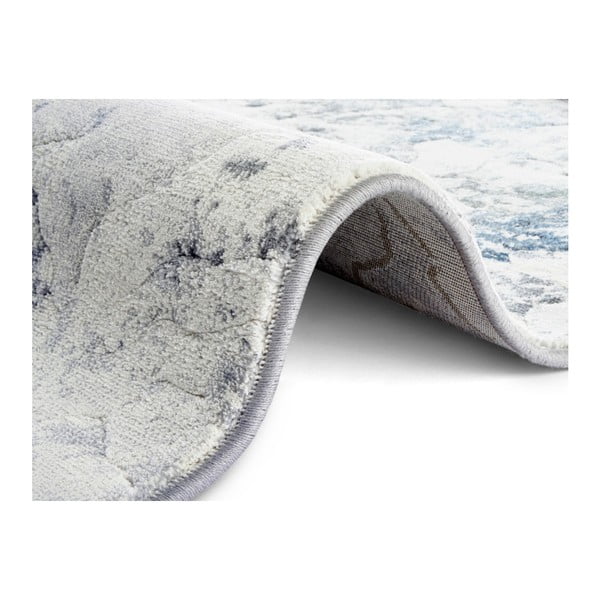 Covor Elle Decoration Arty Fontaine, 80 x 150 cm, crem - albastru deschis-image-4