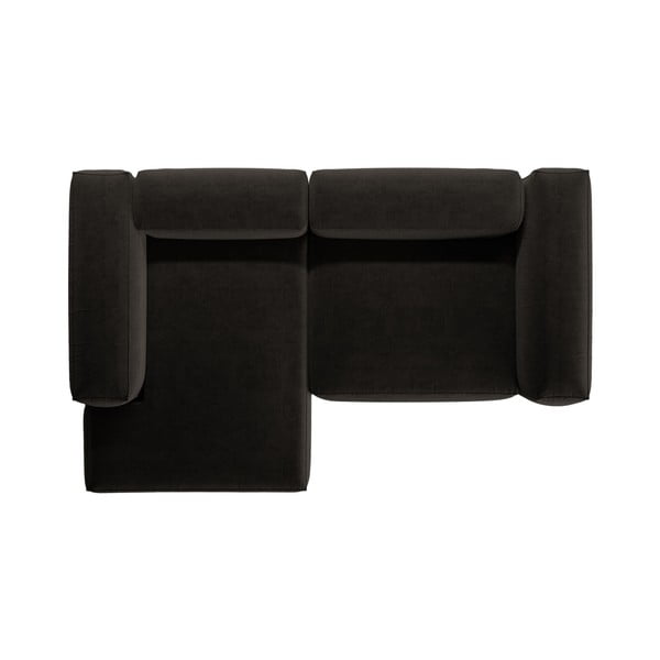 Colțar negru (cu colț pe partea stângă/cu șezlong) Bergamo – Cosmopolitan Design-image-3