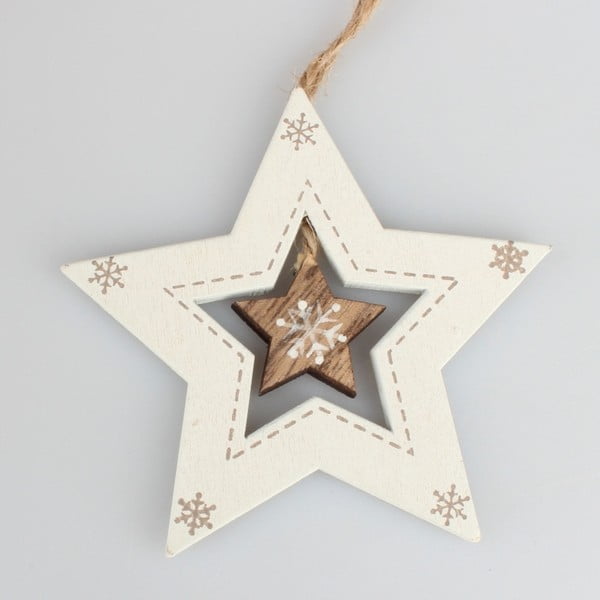 Decorațiune suspendată în formă de stea Dakls Star, alb