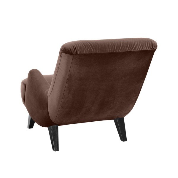 Fotoliu Max Winzer Brandford Suede maro, cu picioare negre-image-1