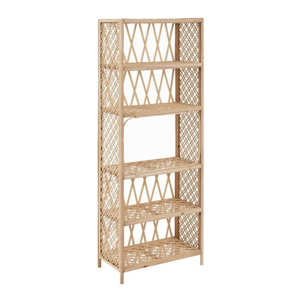 Bibliotecă în culoare naturală din bambus 64x171 cm Ratán – Ixia