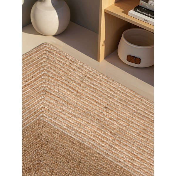 Covor în culoare naturală/în culoare naturală deschisă reversibil/țesut manual din iută 200x300 cm Juno – Hanse Home-image-3