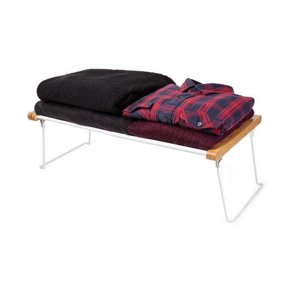 Raft pliabil și ajustabil pentru șifonier Compactor Extendable Shelf Rack-image-4