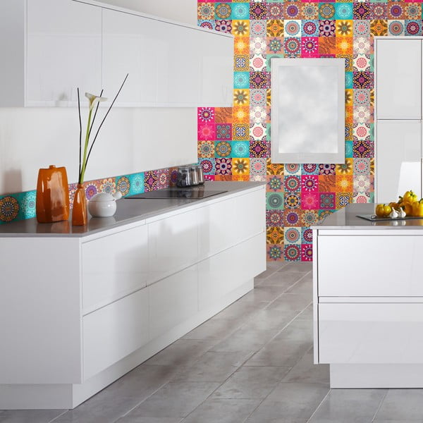 Set 24 autocolante perete Ambiance Clarissa, 10 x 10 cm-image-1