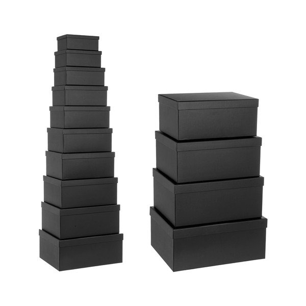 Cutii de depozitare 10 buc. din carton cu capac – Casa Selección-image-2