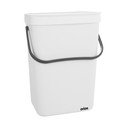 Coș de gunoi alb din plastic 10 l – Orion