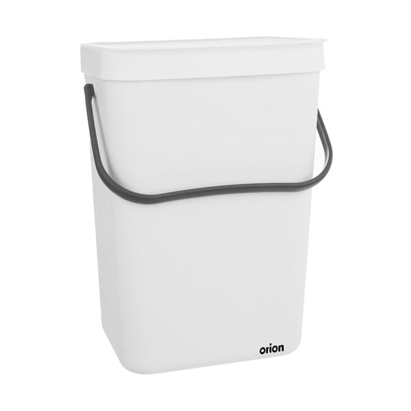 Coș de gunoi alb din plastic 10 l – Orion
