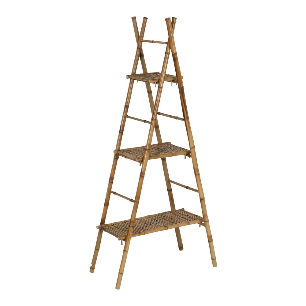 Etajeră în culoare naturală din bambus 78x165x40 cm Manali – Ixia