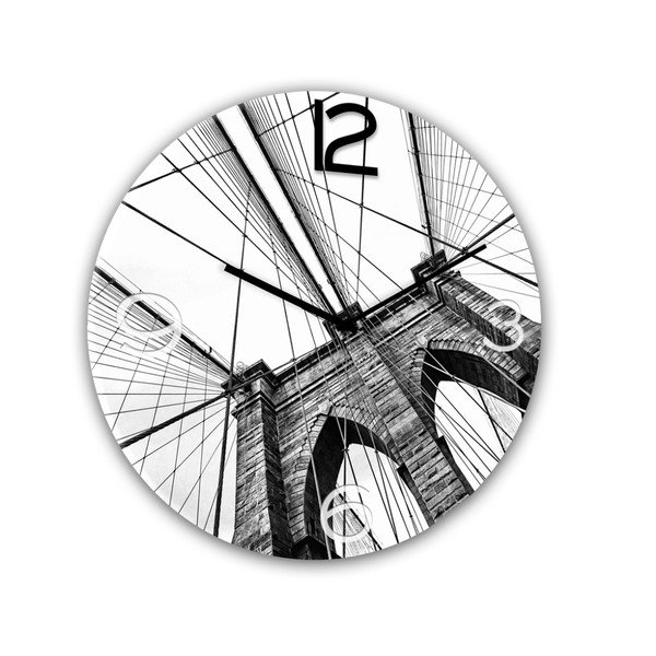 Ceas de perete Styler Glassclock Brooklyn, ⌀ 30 cm-image-1