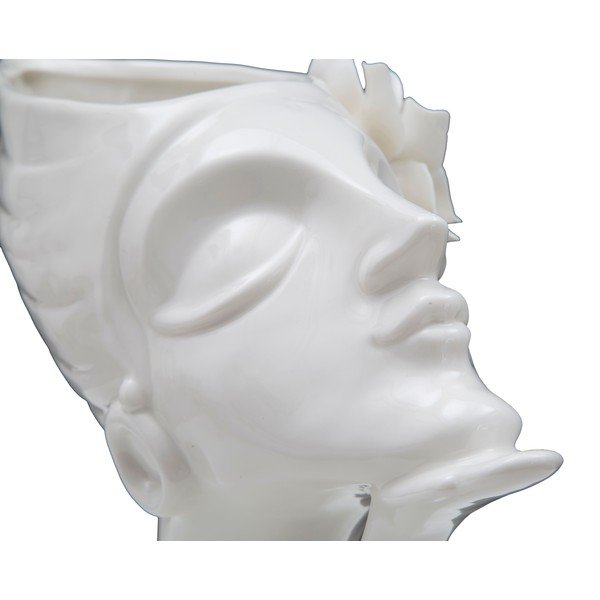 Vază din porțelan Mauro Ferretti Thinking Woman, alb-image-3