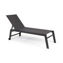 Șezlong de grădină gri antracit din metal Hilde   – Bizzotto