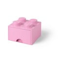 Cutie pătrată pentru depozitare LEGO®, roz deschis