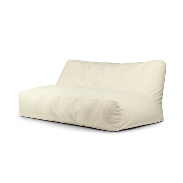 Fotoliu bean bag crem cu tapițerie din țesătură bouclé Sofa Tube 190 – SLOWDOWN