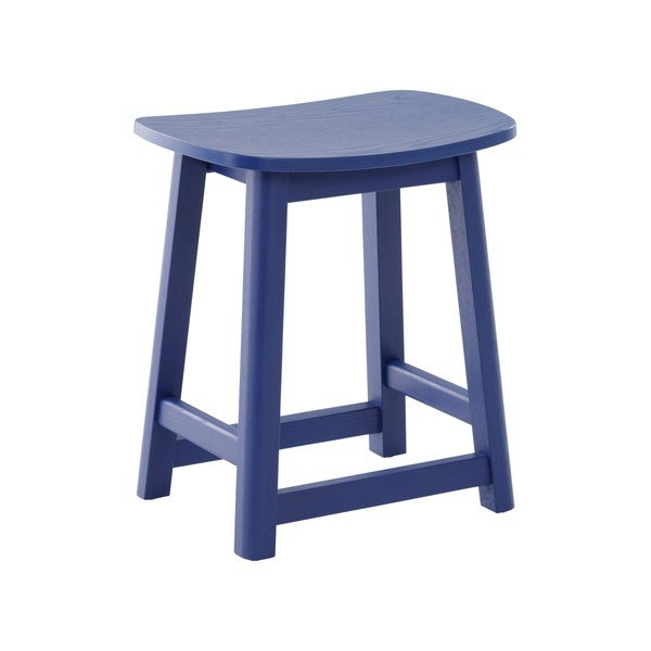 Scaun tip taburet albastru din lemn de frasin Selene – Jotex