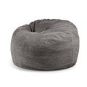 Fotoliu bean bag gri închis cu tapițerie din catifea reiată Om 110 – SLOWDOWN