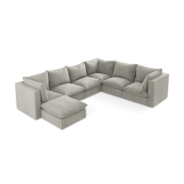 Colțar gri deschis (cu colț pe partea dreaptă/în formă de "U") Manao – Makamii-image-1