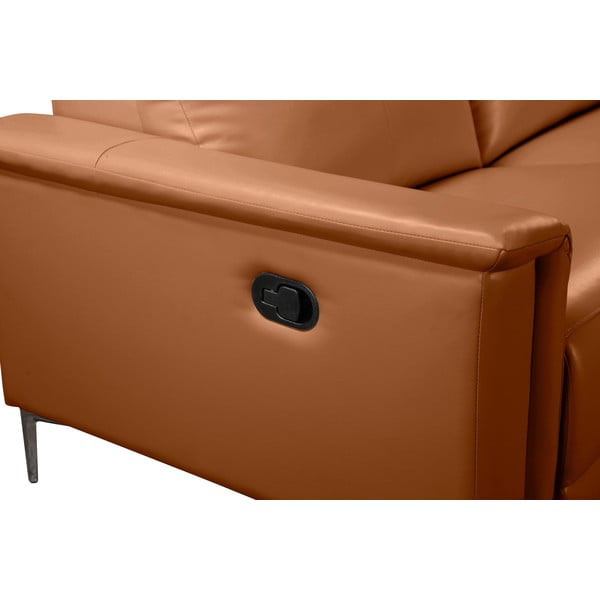 Colțar maro cu tapițerie din imitație de piele (cu colț pe partea dreaptă) Lund – Støraa-image-3