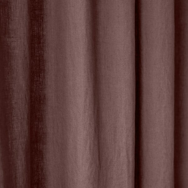 Draperie din in cu tunel de prindere Linen Tales Night Time, 250 x 140 cm, mov șters-image-1