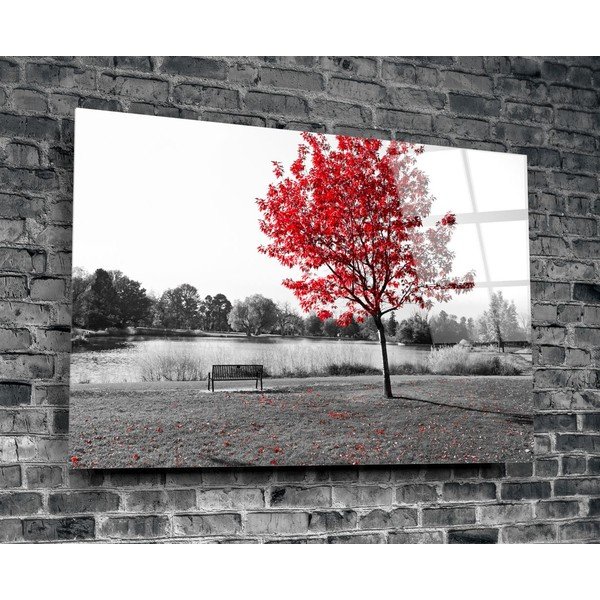 Tablou din sticlă Insigne Red Tree-image-3