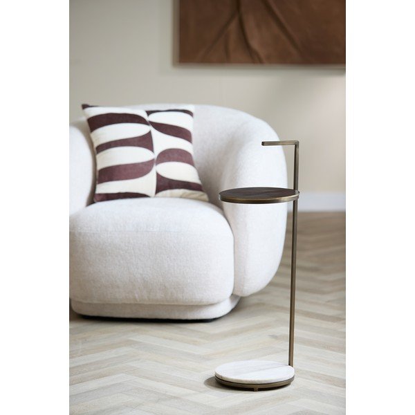 Măsuță auxiliară rotundă cu blat din marmură ø 26 cm Leda – Light & Living-image-1