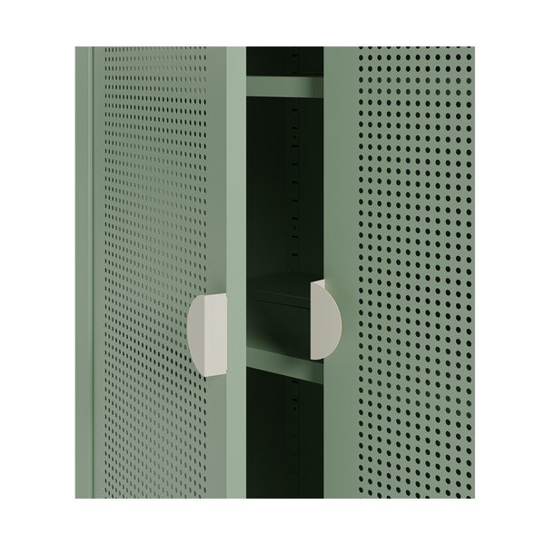Dulap verde mentă/în culoare naturală din metal 70x100x40 cm Sayla – Marckeric-image-3