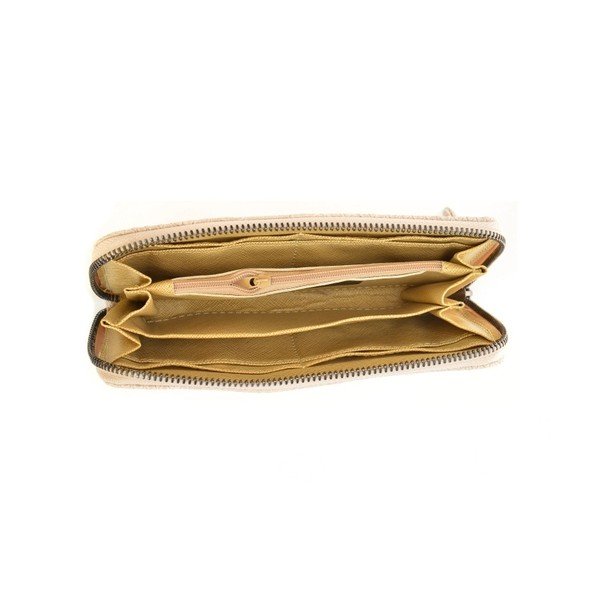 Portofel din piele, Mangotti Bags Rosso, bej-image-2