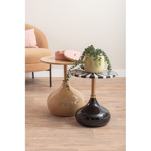 Măsuță auxiliară rotundă din metal ø 41 cm Candy Swirl – Leitmotiv-image-1