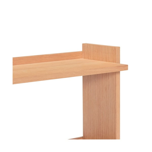 Raft în culoare naturală etajat cu aspect de lemn de stejar 100 cm Forma – Hübsch-image-4