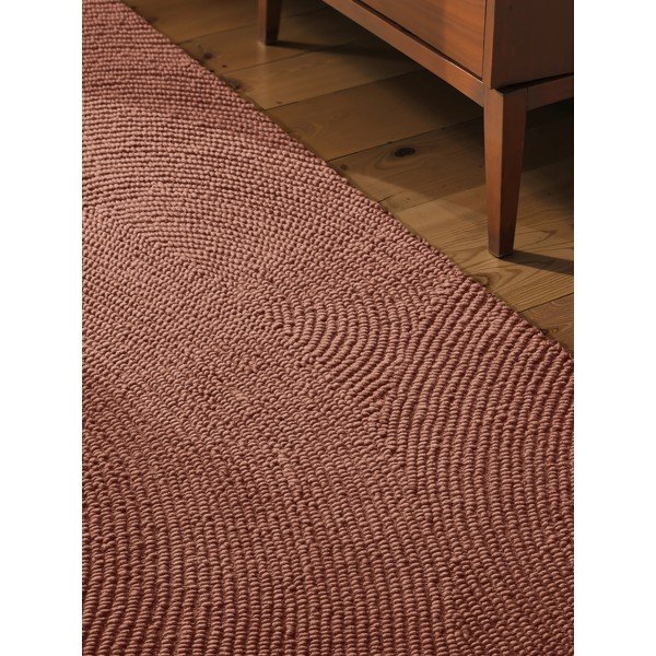 Covor tip traversă teracotă țesut manual din lână 80x300 cm Calmio – Hanse Home-image-1