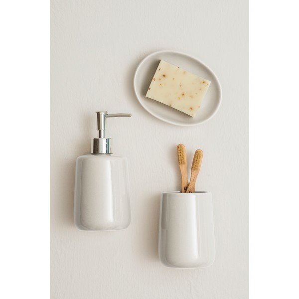 Set de accesorii de baie alb din piatră Moon – Premier Housewares-image-1