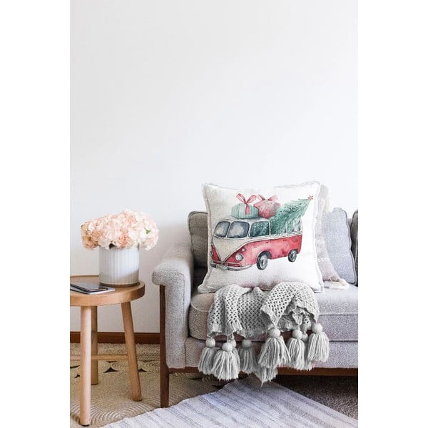 Față de pernă 43x43 cm  cu model de Crăciun – Mila Home-image-2