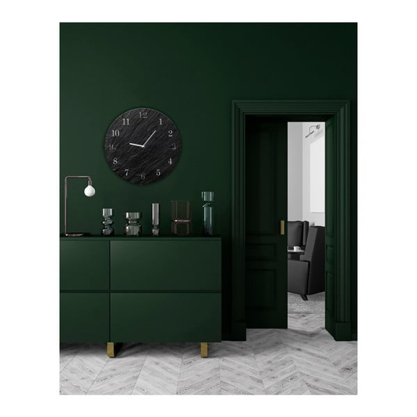 Ceas de perete Styler Glassclock Carbon, ⌀ 30 cm-image-2