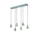 Lustră argintie LED cu abajur din sticlă Verano – Trio Select