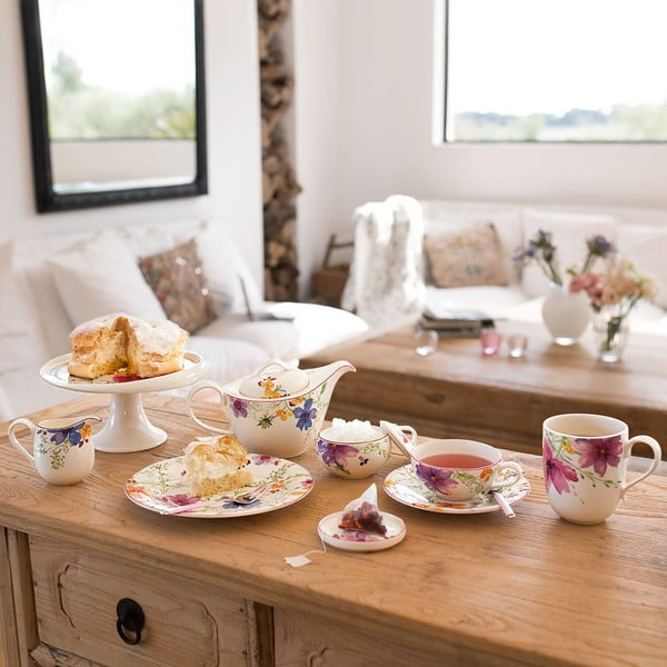 Ceașcă din porțelan pentru ceai Villeroy & Boch Mariefleur Tea, 0,24 l, motive florale, multicolor-image-2